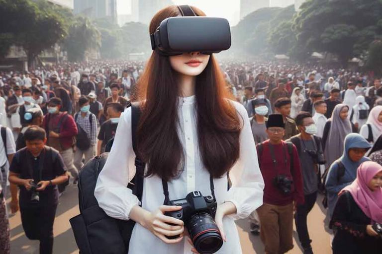 Ilustrasi penggunaan teknologi dalam dunia jurnalistik (foto: dok prapanca.id)