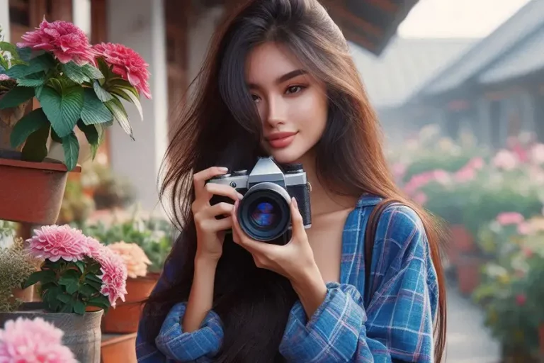 Optical vs Digital Zoom dalam Dunia Fotografi, Kenali Sebelum Membeli Ilustrasi seorang wanita sedang memotret